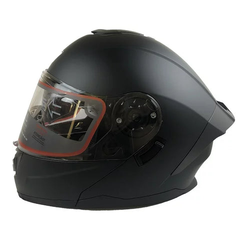 CASCO ABATIBLE R7 RACING ALFA DOBLE MICA DOT NEGRO MATE