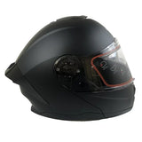 CASCO ABATIBLE R7 RACING ALFA DOBLE MICA DOT NEGRO MATE