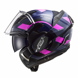 CASCO ABATIBLE LS2 VALIANT II VELUM AZL MATE/ROS FLUO FF900