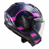 CASCO ABATIBLE LS2 VALIANT II VELUM AZL MATE/ROS FLUO FF900