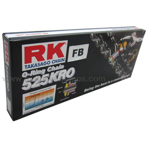 CADENA 525KRO -124 O RING  AZUL RK-M