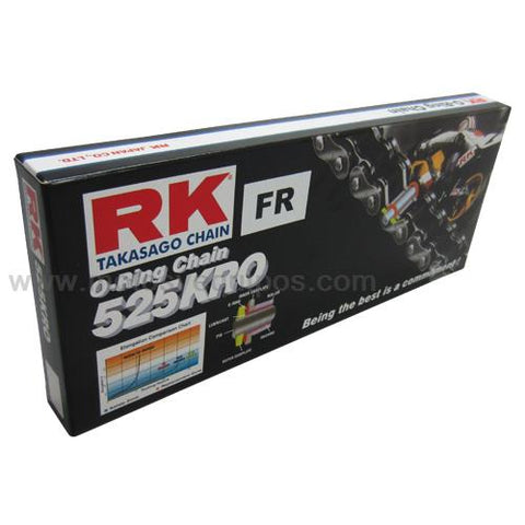 CADENA 525KRO -124 O RING  ROJO RK-M