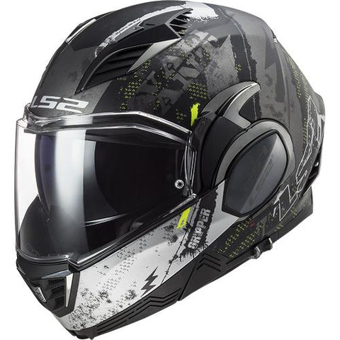 CASCO ABATIBLE LS2 VALIANT II GRIPPER TITANIUM MATE FF900