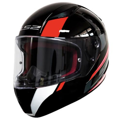 CASCO CERRADO LS2 RAPID DRIVEWAY NGO/ROJ FF353