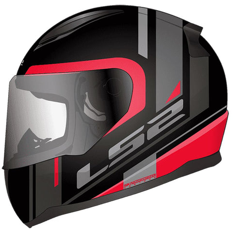 CASCO CERRADO LS2 RAPID CHOS NGO/ROJ FF353