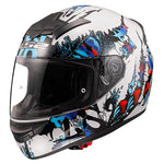CASCO CERRADO LS2 ROOKIE DEMON BCO/AZL FF352