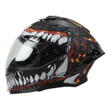 CASCO CERRADO R7 RACING ARROW COLMILLOS NEGRO MATE