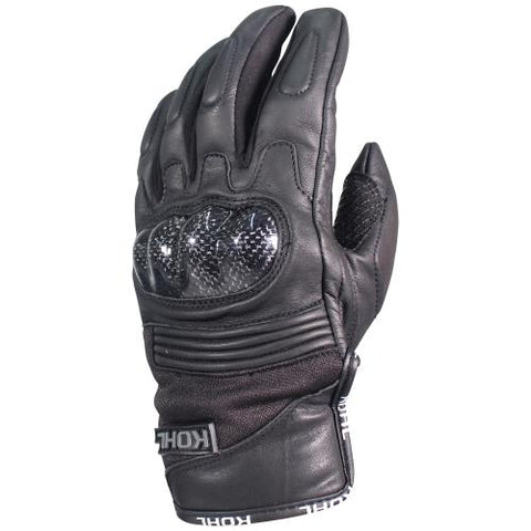 GUANTES VEL NEGRO KOHL-205 TEXTIL/PIEL VENTILADO