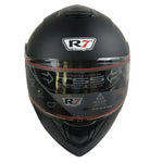 CASCO ABATIBLE R7 RACING ALFA DOBLE MICA DOT NEGRO MATE