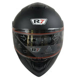 CASCO ABATIBLE R7 RACING ALFA DOBLE MICA DOT NEGRO MATE