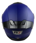 CASCO ABATIBLE R7 RACING ALFA DOBLE MICA DOT AZUL MATE