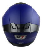 CASCO ABATIBLE R7 RACING ALFA DOBLE MICA DOT AZUL MATE