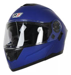 CASCO ABATIBLE R7 RACING ALFA DOBLE MICA DOT AZUL MATE
