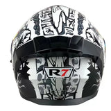 CASCO ABATIBLE R7 RACING ALFA DOBLE MICA DOT WIZARD