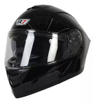 CASCO ABATIBLE R7 RACING ALFA DOBLE MICA DOT NEGRO