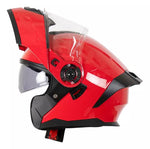 CASCO ABATIBLE R7 RACING ALFA DOBLE MICA DOT ROJO