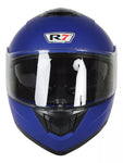CASCO ABATIBLE R7 RACING ALFA DOBLE MICA DOT AZUL MATE