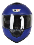 CASCO ABATIBLE R7 RACING ALFA DOBLE MICA DOT AZUL MATE