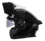 CASCO ABATIBLE R7 RACING ALFA DOBLE MICA DOT NEGRO