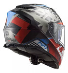 CASCO CERRADO LS2 STORM SPRINTER NGO/ROJ/TITANIUM FF800