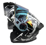 CASCO ABATIBLE R7 RACING ALFA DOBLE MICA DOT WIZARD