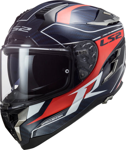 CASCO CERRADO LS2 CHALLENGER CT2 GRID AZL/ROJ FF327