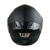 CASCO ABATIBLE R7 RACING ALFA DOBLE MICA DOT NEGRO MATE