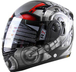 CASCO CERRADO R7 RACING FF830 DOBLE MICA ECE22.05  MICA IRIDIUM