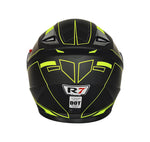 Casco Abatible R7 RACING EXPERT YM-927 Negro/Mate/Ama Fluo