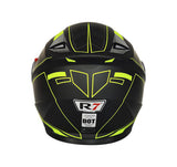 Casco Abatible R7 RACING EXPERT YM-927 Negro/Mate/Ama Fluo