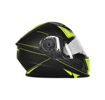 Casco Abatible R7 RACING EXPERT YM-927 Negro/Mate/Ama Fluo