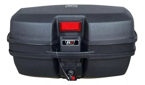 BAUL TRASERO MOTOCICLETA R7 RACING NEGRO PLASTICO 45 LTS