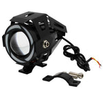 Faro delantero auxiliar LED negro alta/baja Ojo de angel multicolor Promoto