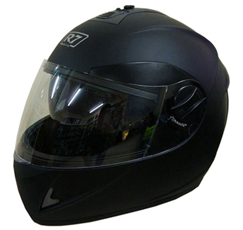CASCO CERRADO R7 RACING MD-800 DOBLE MICA DOT  NGO MATE