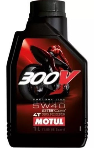 Aceite 4T Motul 300V Factory Line 5W40 1L Sintetico Doble Ester