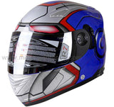 CASCO CERRADO R7 RACING FF830 DOBLE MICA ECE22.05  MICA IRIDIUM