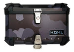 BAUL TRASERO MOTOCICLETA KOHL KH5N ALUMINIO NGO/GRS/CAMO 50 LTS