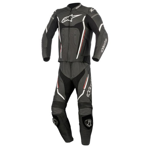 TRAJE 2 PIEZAS DE PIEL MOTEGI V2 NGO/BCO/ROJ