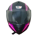 CASCO ABATIBLE R7 MD-808 DOT N/ROSA