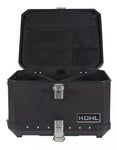 BAUL TRASERO MOTOCICLETA KOHL TROLLEY TLLYA58.1 ALUMINIO NEGRO 58 LTS
