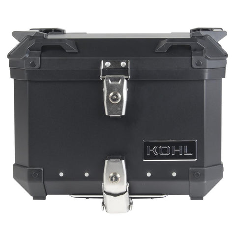 BAUL TRASERO MOTOCICLETA KOHL KH1N.3 ALUMINIO NEGRO 40 LTS