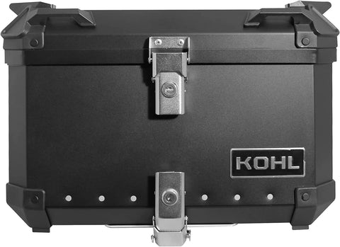 BAUL TRASERO MOTOCICLETA KOHL KH5N.3 ALUMINIO NEGRO 50 LTS