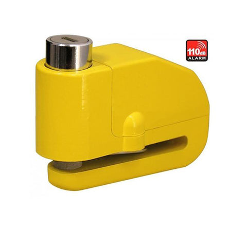 CANDADO DISCO C/ALARMA AMARILLO FLUO SXP