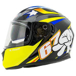 CASCO CERRADO LS2 STREAM SUPERSTAR NGO/MATE/AMA FLUO/BCO/AZL FF328