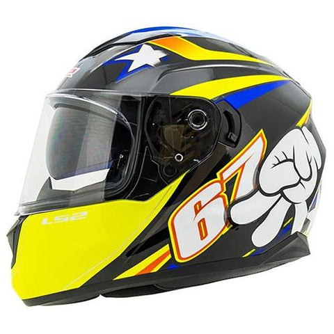 CASCO CERRADO LS2 STREAM SUPERSTAR NGO/MATE/AMA FLUO/BCO/AZL FF328