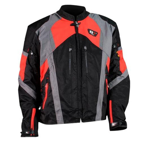 Chamarra R7-107 Negro/rojo/gris