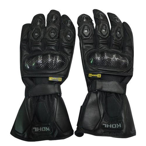 GUANTES VEL KOHL  NEGRO KOHL-312 TEXTIL/PIEL