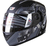 CASCO CERRADO R7 RACING FF830 DOBLE MICA ECE22.05  MICA IRIDIUM