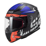 CASCO CERRADO LS2 RAPID CROMO AZL/NJA FLUO/MATE FF353