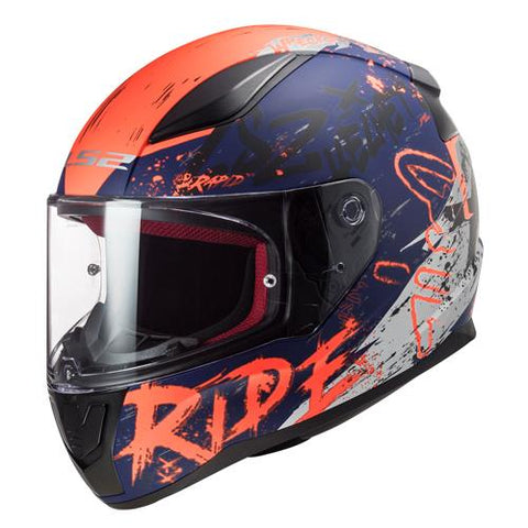 CASCO CERRADO LS2 RAPID NAUGHTY AZL MATE/NJA FLUO FF353